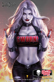 Lady Death: Malevolent Decimation #1 - Swornfest Sun Khamunaki Metallic Silver Edition